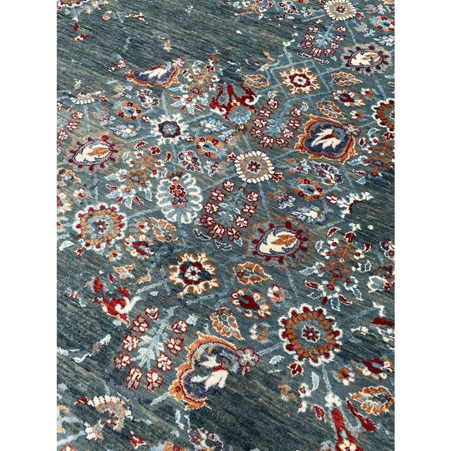 Handwoven Modern Abstract Area Rug 9x12 For Sale - Image 10 of 12
