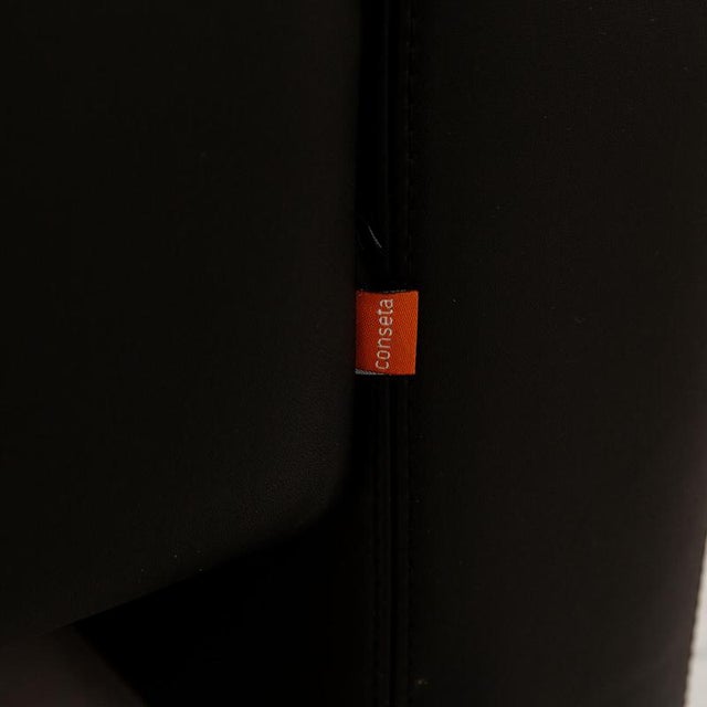 Black Conseta Leather Two-Seater Black Sofa from Cor For Sale - Image 8 of 13