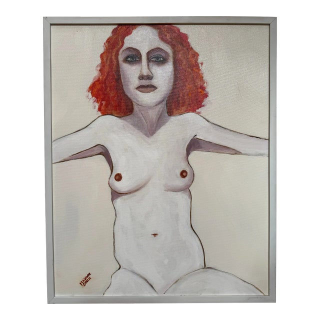 Original Maxine Smith Female Nude Portrait Oil Painting - Chapel Roan? For Sale