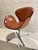 First Edition Swan Chair in Patinated Leather by Arne Jacobsen, 1950s For Sale - Image 14 of 18