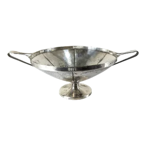 Early 20th Century Arts & Crafts Hammered Silverplate Compote Bowl by Derby