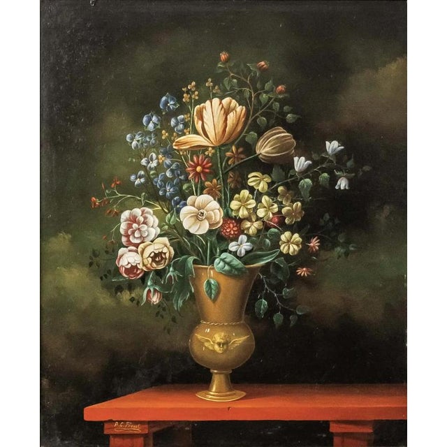 P.C. Prévot, Renaissance Floral Still Life, Oil Painting For Sale - Image 16 of 17