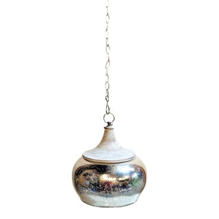 Luminaire Industrial Antique Mercury Glass Pendant Light For Sale
