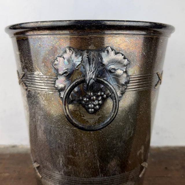 Antique French Silver-Plated Champagne Bucket from Agrit Paris, 1890s For Sale - Image 6 of 17