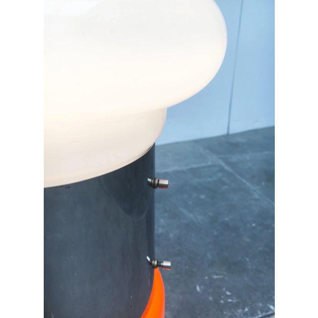 Orange Mid-Century Italian Glass Floor Lamp attributed to Mazzega For Sale - Image 8 of 15