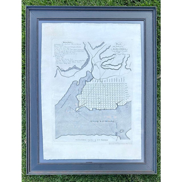 1940s Alexandria, Virginia Town Plan, Framed For Sale - Image 9 of 10