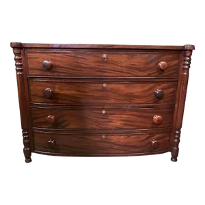 Antique Mahogany Bow Front Dresser