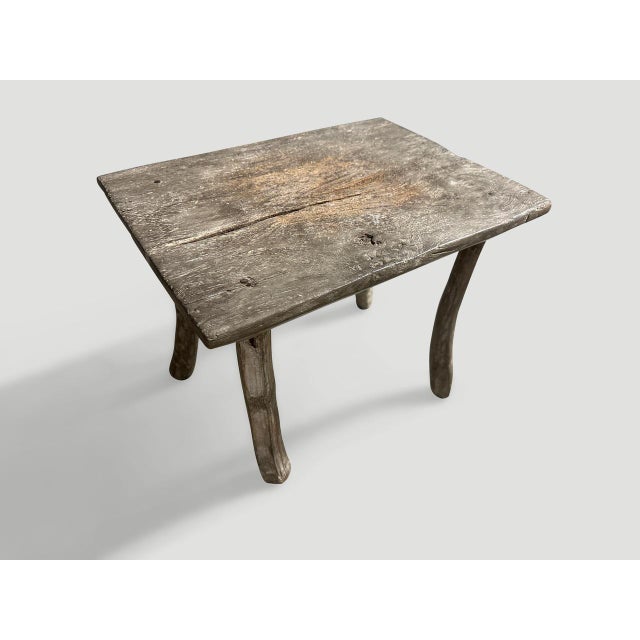 Wood Andrianna Shamaris Wabi Sabi Side Table or Stool For Sale - Image 7 of 18
