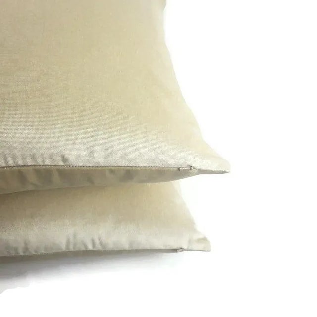 F. Schumacher Sophia Velvet in Champagne Pillow Cover For Sale In Portland, OR - Image 6 of 7