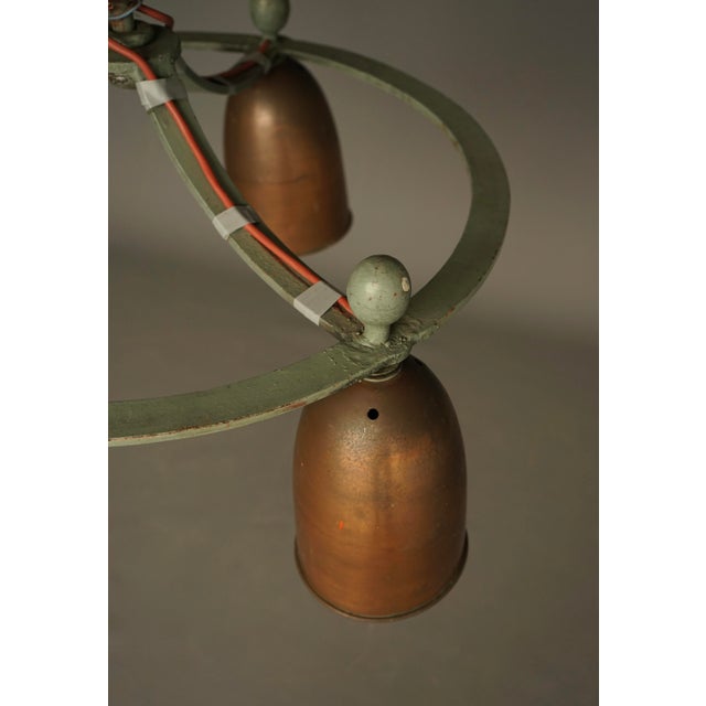 Aqua Bossche School Ceiling Chandelier Light, 1950s For Sale - Image 8 of 14