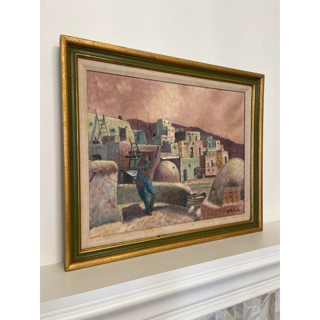 Mid 20th Century American Southwest Landscape Impressionist Framed Original Painting For Sale - Image 5 of 12