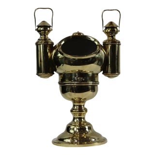 1920s Polished Brass Yacht Binnacle For Sale