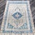 Tribal Antique Rug | Soft Blue & Ivory Geometric Design | 4'1" X 5'9" For Sale - Image 3 of 6