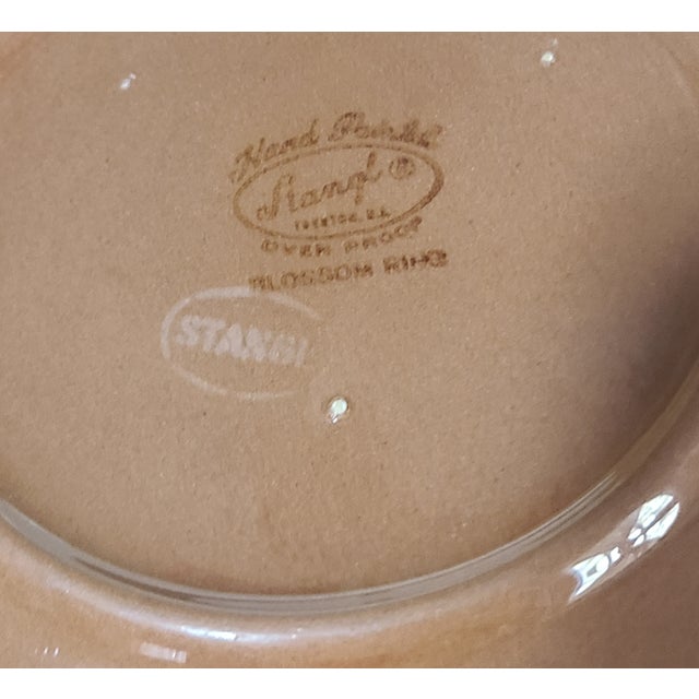 Late 20th Century Vintage Pair of Stangl Pottery Hand Painted "Blossom Ring Pattern" Bowls For Sale - Image 5 of 6