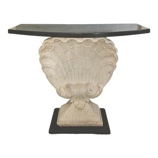 Vintage Grosfeld House Hollywood Regency Style Shell Console For Sale