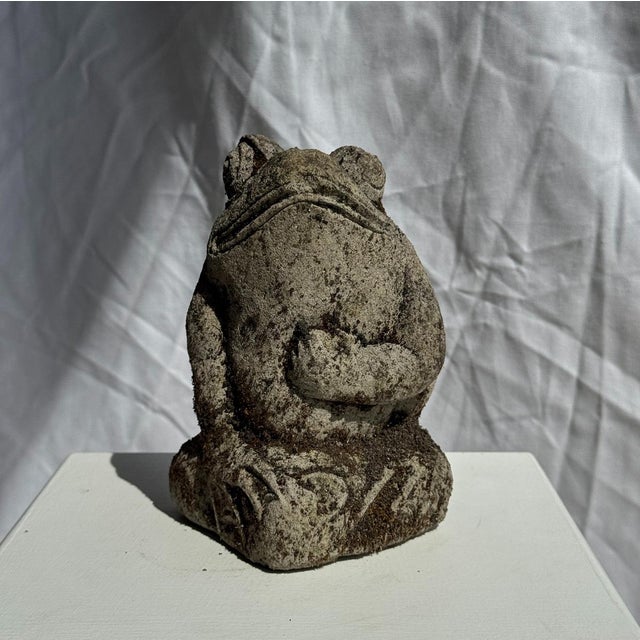 Small Balinese Limestone Frog Sculpture, 2000s For Sale - Image 9 of 9