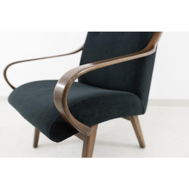Wood Vintage Armchair by Jaroslav Šmídek for Ton, Czechoslovakia, 1960s For Sale - Image 7 of 14
