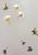 Hand Painted Ginkgo Leaf and Butterfly Wallpaper Mural, Minimalist Botanical Nature Wall Art For Sale