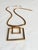 Vintage 1970s Brutalist Geometric Gold-Tone Pendant Necklace For Sale - Image 9 of 12