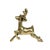 Mid 20th Century Solid Brass Buck Deer With Antler Figurine Model- a Pair For Sale - Image 4 of 4