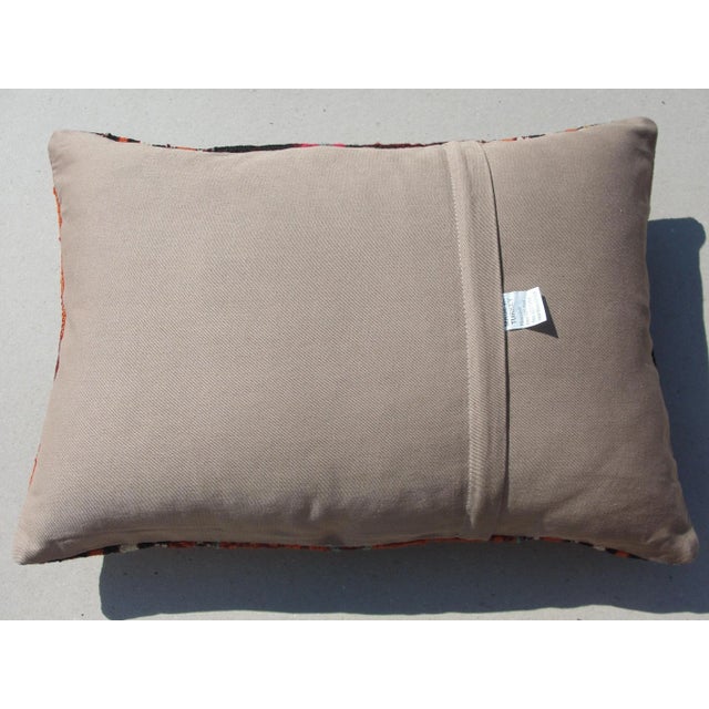 Textile Turkish Vintage Lumbar Kilim Rug Pillow Cover Cushion Case For Sale - Image 7 of 8