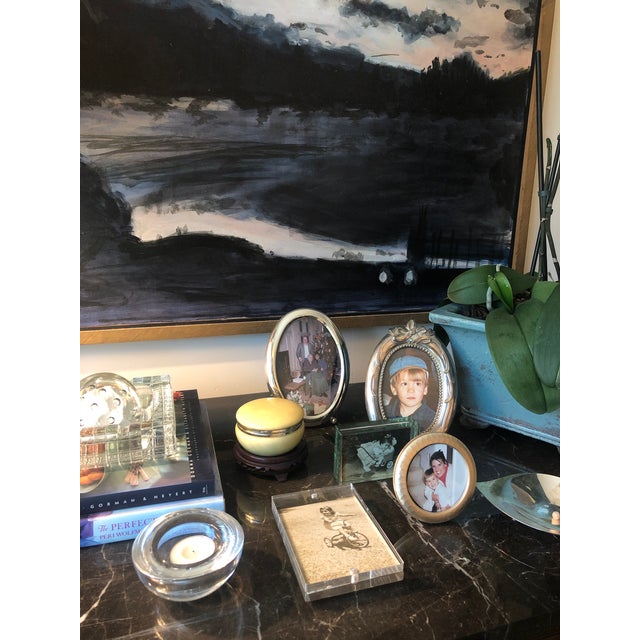 Cream Mid 20th Century Round Hinged Italian Box in Alabaster For Sale - Image 8 of 8