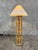 Brown Vintage Bamboo Rattan Floor Lamp Chrome Cage Column Organic Modern Boho For Sale - Image 8 of 8