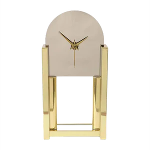 Hollywood Regency Mirror Clock from NUFA, 1980s
