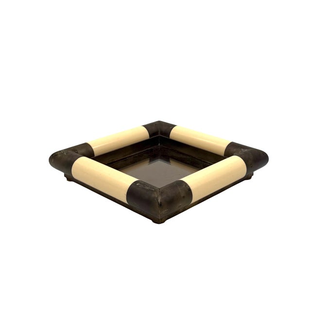Mid-Century Modern Tommaso Barbi, Mid-Century Mirrored Brass Vide Poche, Italy 1970 For Sale - Image 3 of 5