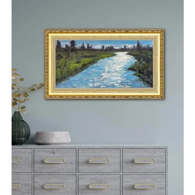 Sparkling Waters, Modern Impressionist Waterscape For Sale - Image 4 of 8