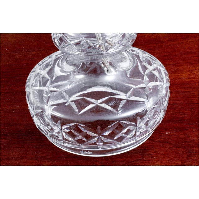 Waterford Crystal Vintage Waterford Crystal Electric Hurricane Table Lamp For Sale - Image 4 of 8