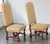 French Late 20th Century Set of Six Ralph Lauren Louis XIV Style Leather & Damask Dining Chairs For Sale - Image 3 of 10