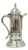 Antique English Regency Silver Plated Flagon Pitcher W/ Heart Handle For Sale