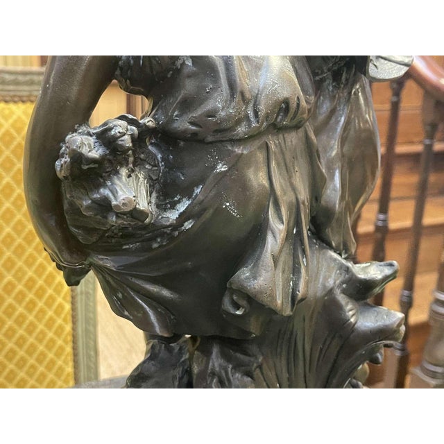 Bronze Depicting Two Children by Moreau, 20th Century For Sale - Image 11 of 16