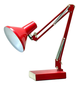 Mid-Century Articulated Desk Lamp in Red, 1970s