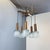 5-Light Cascade Lamp in Rosewood and Chrome with Textured Glass Shades, 1960s For Sale - Image 9 of 12