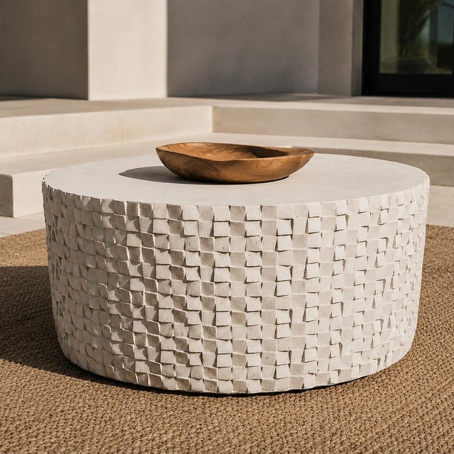 2020s Outdoor Jenga Round Coffee Table For Sale - Image 5 of 5