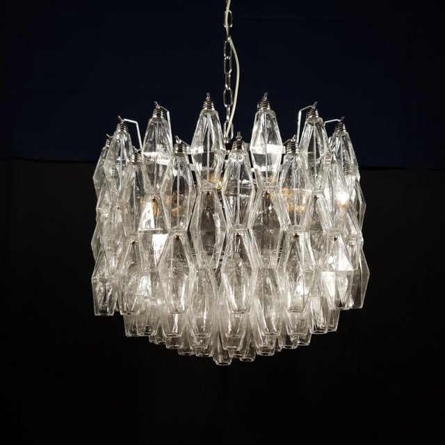 Vintage Polyhedron Murano Glass Chandelier in the style of Venini, Venice, Italy, 1960s For Sale - Image 15 of 18