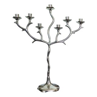 Vintage Candleholder in Aluminum, 1970s For Sale