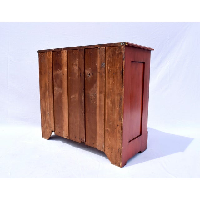 19th C. American Pine Red Cottage Dresser For Sale - Image 12 of 15