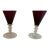 Vintage Pair William Yeoward Scarlet Crystal Water Goblet - a Pair For Sale