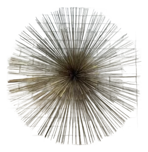 Mic Century Modern Nickel Sea Urchin/Pom-Pom Wall Sculpture Attributed to Curtis Jeré
