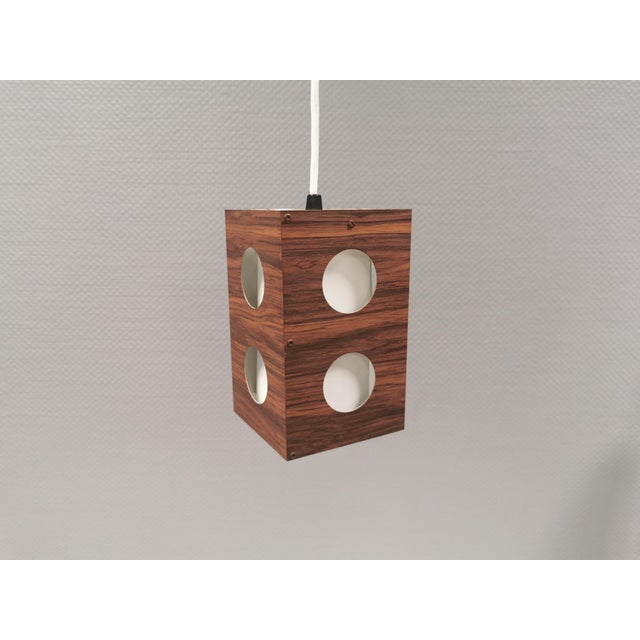 Square Hanging Lamp attributed to J. J. M. Hoogervorst for Anvia Almelo, Netherlands, 1960s For Sale - Image 3 of 11