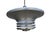 1930s Art Deco Machine Age Spun Aluminum 23" 3 Ring Pendant Light, 5 Available For Sale In Los Angeles - Image 6 of 12