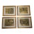 Vintage Lionel Barrymore Framed Brass Harbor Etchings – Set of 4 For Sale