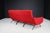 Steiner Sectional Sofa Seat in Red by Joseph-André Motte for Steiner, 1950s, Set of 3 For Sale - Image 4 of 11