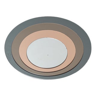 Vintage Round Multicolored Mirror, 1970s For Sale