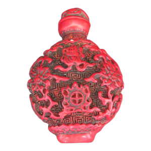 Vintage Cinnabar Perfume Bottle