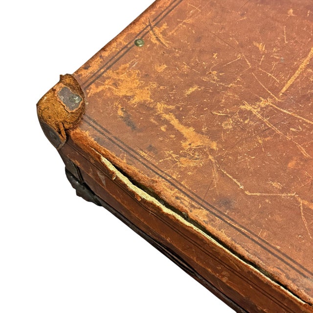 19th Century English Leather Suitcase For Sale - Image 9 of 10
