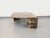 Vintage 1970s coffee table in beautiful marble with striking veining in shades of gray, white, ecru, black, and dusty...